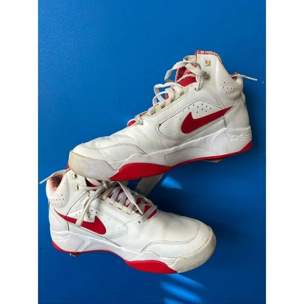 Nike Air Flight Lite Mid White Red Scottie Pippen Chicago Bulls DS Size 11.5